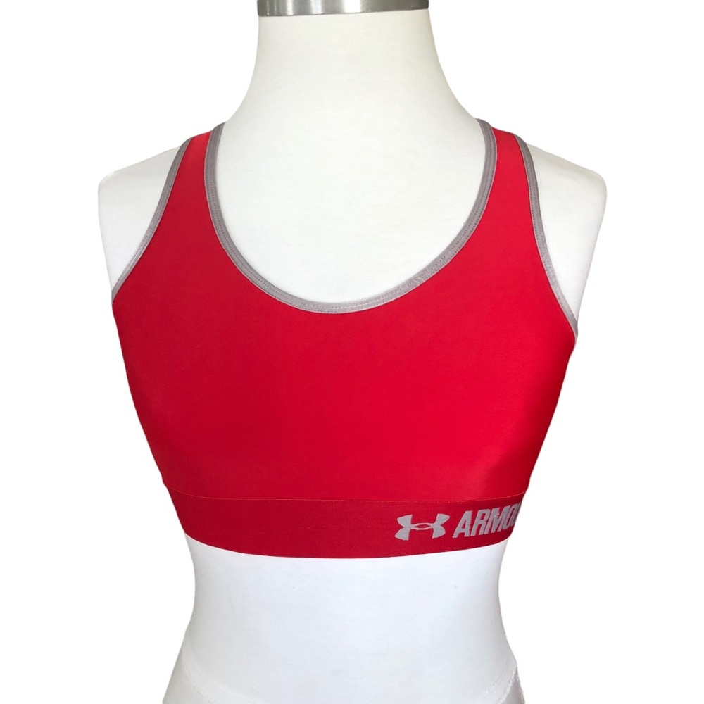 WOMENS UNDER ARMOUR RED SPORTS BRA